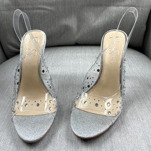 Jessica Simpson Jaisey High Heel in Clear 10M Like New